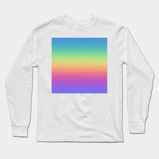 Rainbow Gradient in Soft Vivid Colors Long Sleeve T-Shirt by Whoopsidoodle
